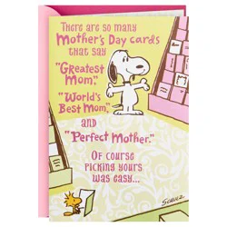 Hallmark Funny Mother's Day Card for Mom (Snoopy and Woodstock, Mini Cards Inside)