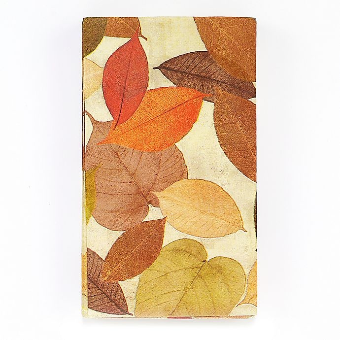 slide 1 of 2, Avanti Golden Leaves Paper Guest Towels, 16 ct