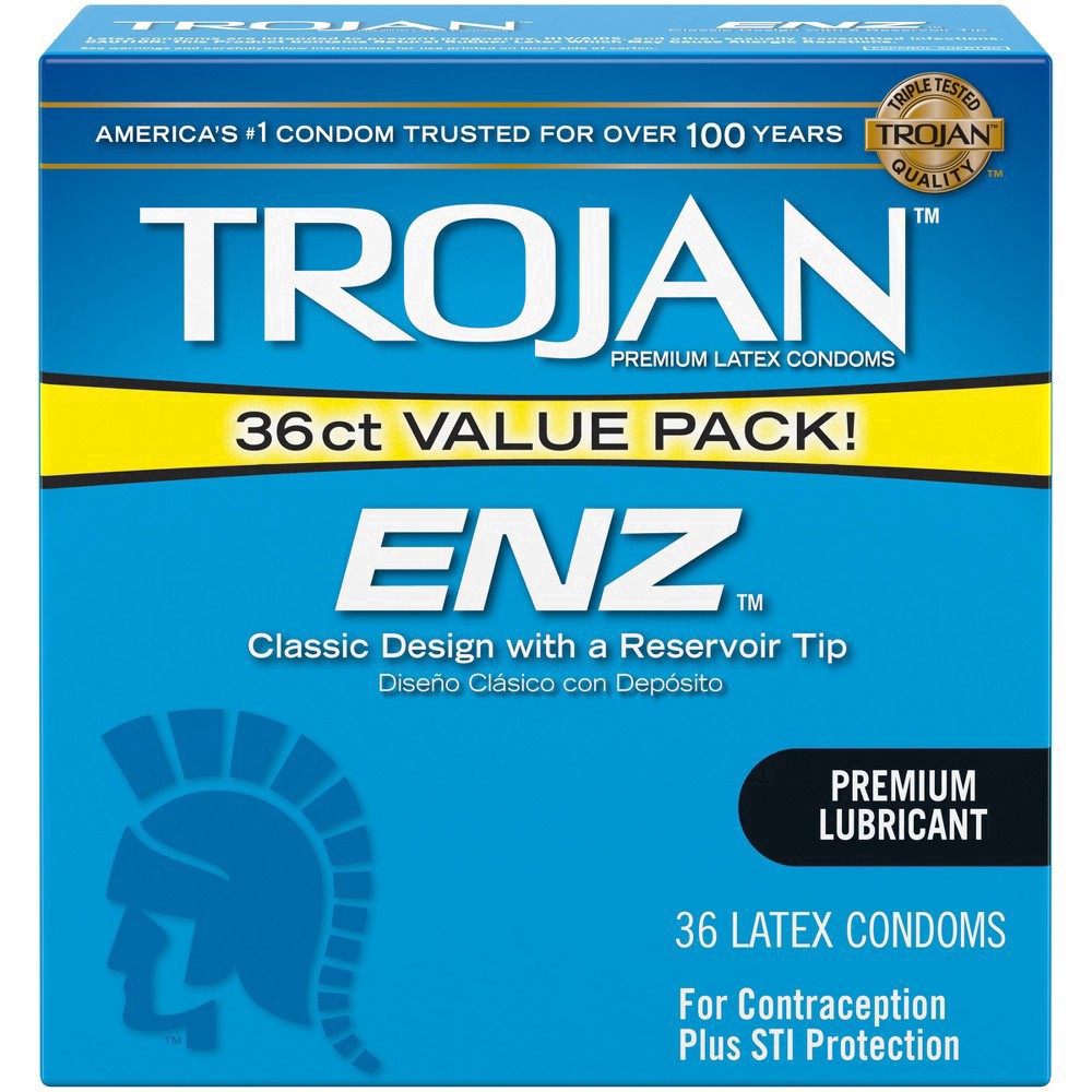 slide 55 of 60, Trojan ENZ for Contraception and STI Protection Lubricated Condoms - 36ct, 36 ct