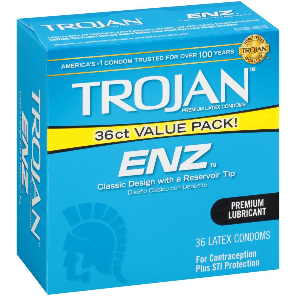 slide 59 of 60, Trojan ENZ for Contraception and STI Protection Lubricated Condoms - 36ct, 36 ct