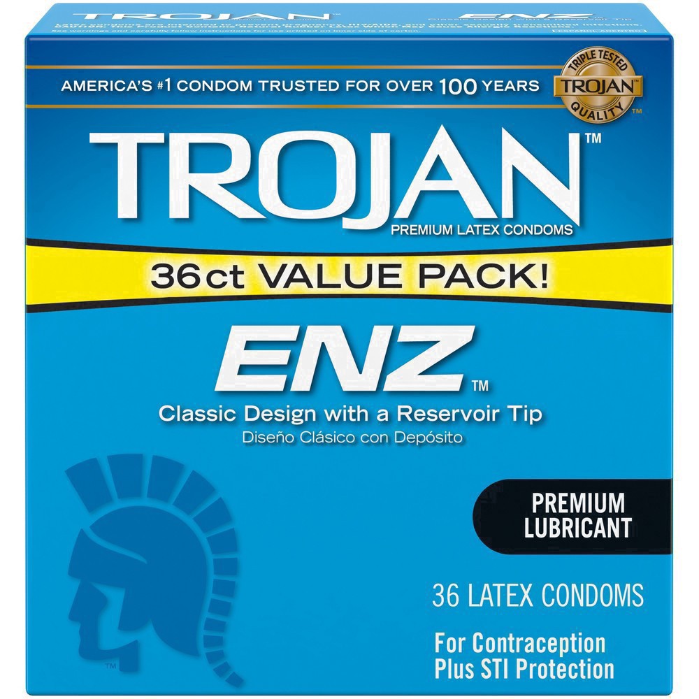 slide 43 of 60, Trojan ENZ for Contraception and STI Protection Lubricated Condoms - 36ct, 36 ct