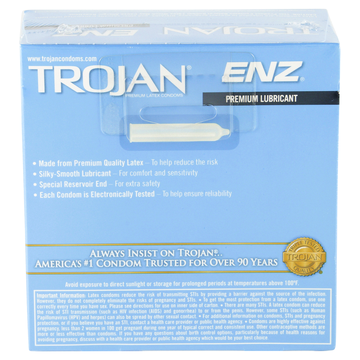 slide 26 of 60, Trojan ENZ for Contraception and STI Protection Lubricated Condoms - 36ct, 36 ct