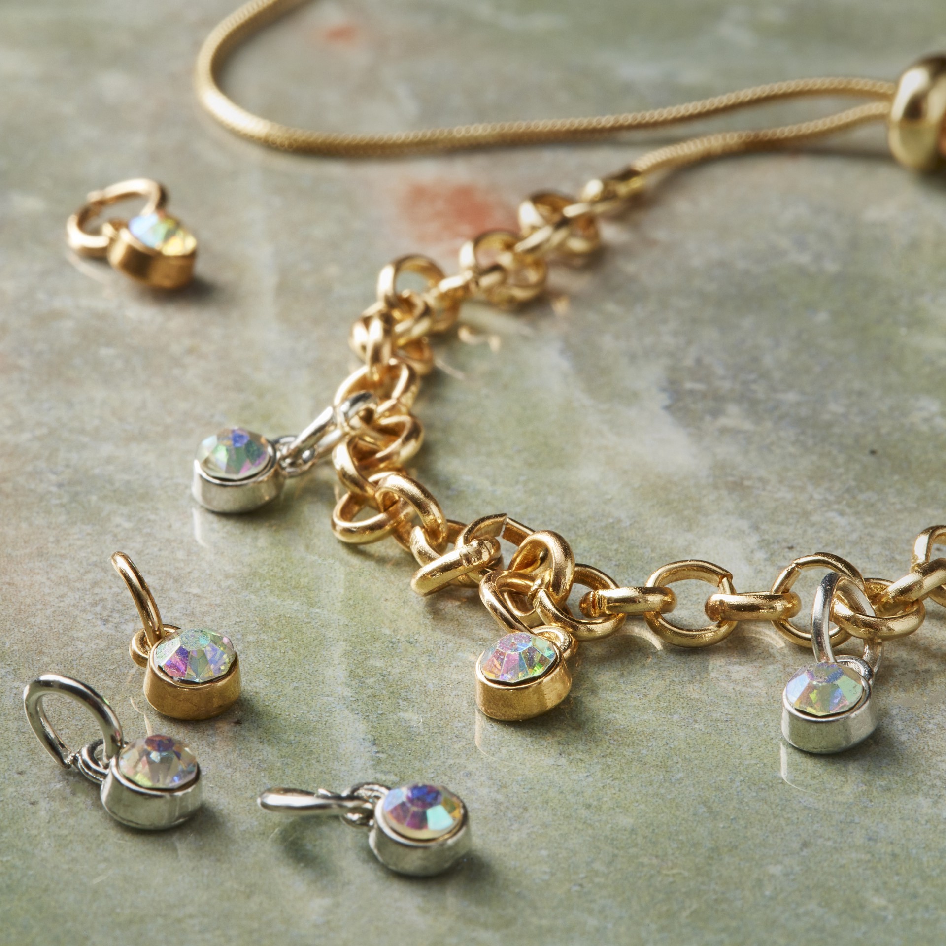 slide 2 of 2, Ab Pastel Crystal Drop Charm Set By Bead Landing, 1 ct