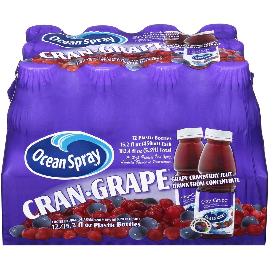 slide 1 of 1, Ocean Spray Cran Grape, 12 ct; 15.2 oz