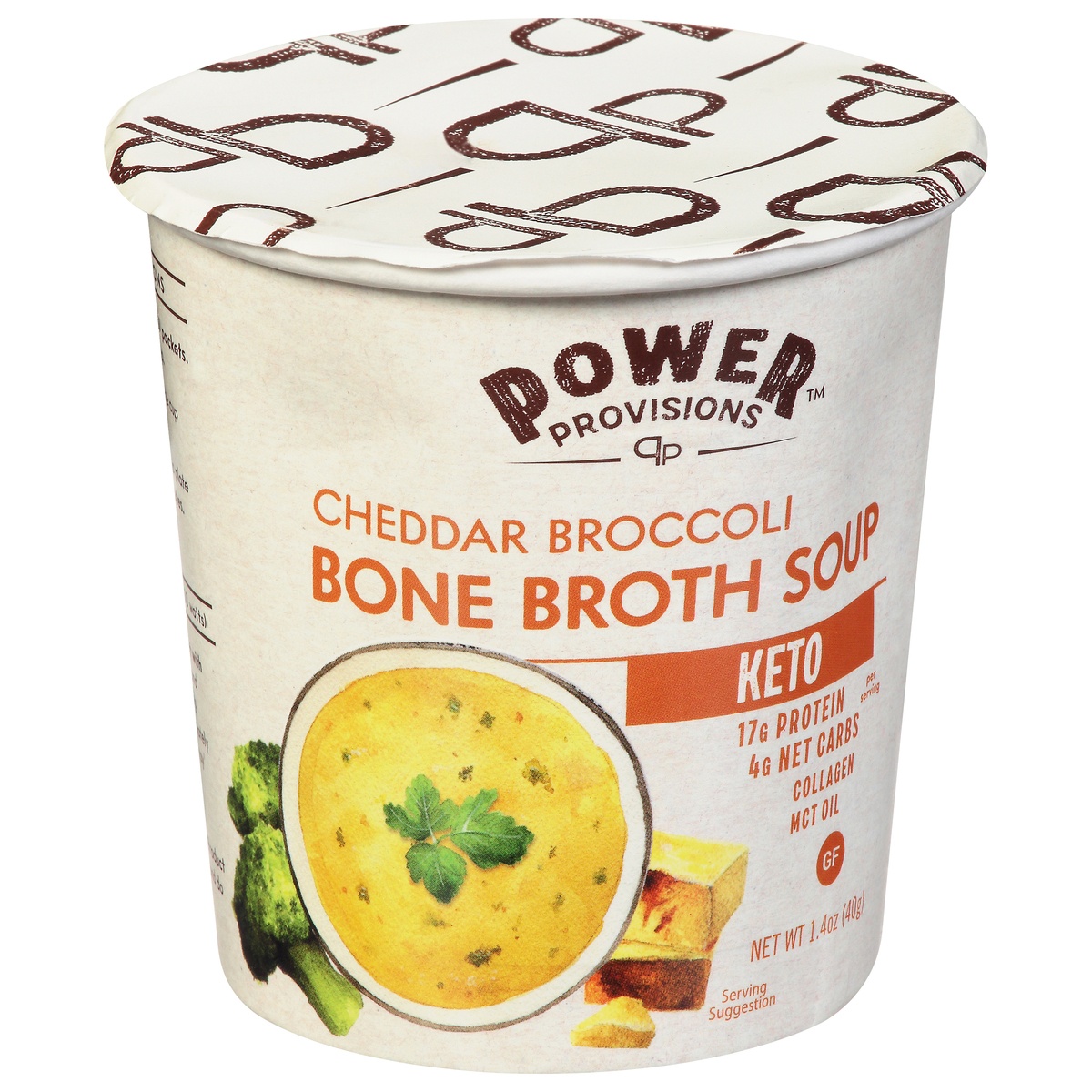 slide 2 of 11, Power Provisions Bone Broth Soup Cheddardar Broccoli, 1.4 oz