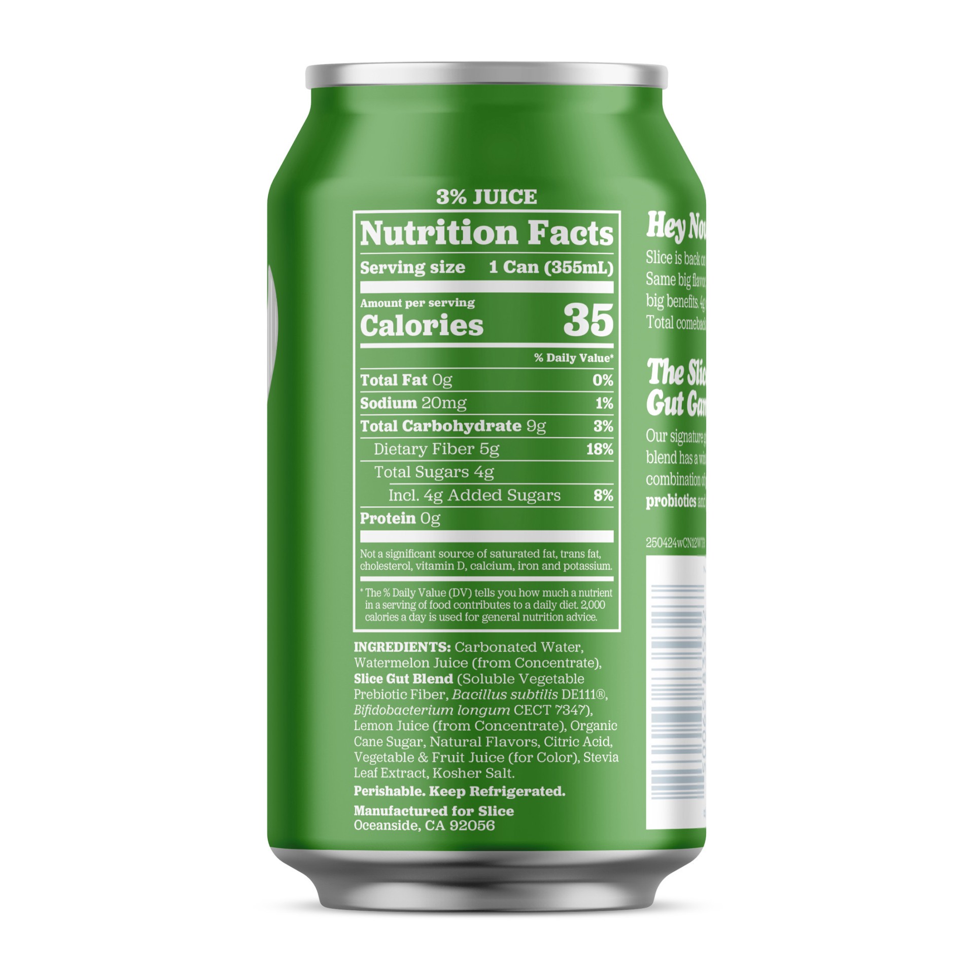 slide 8 of 9, Slice Watermelon Healthy Soda, 12 fl oz Can, 12 fl oz