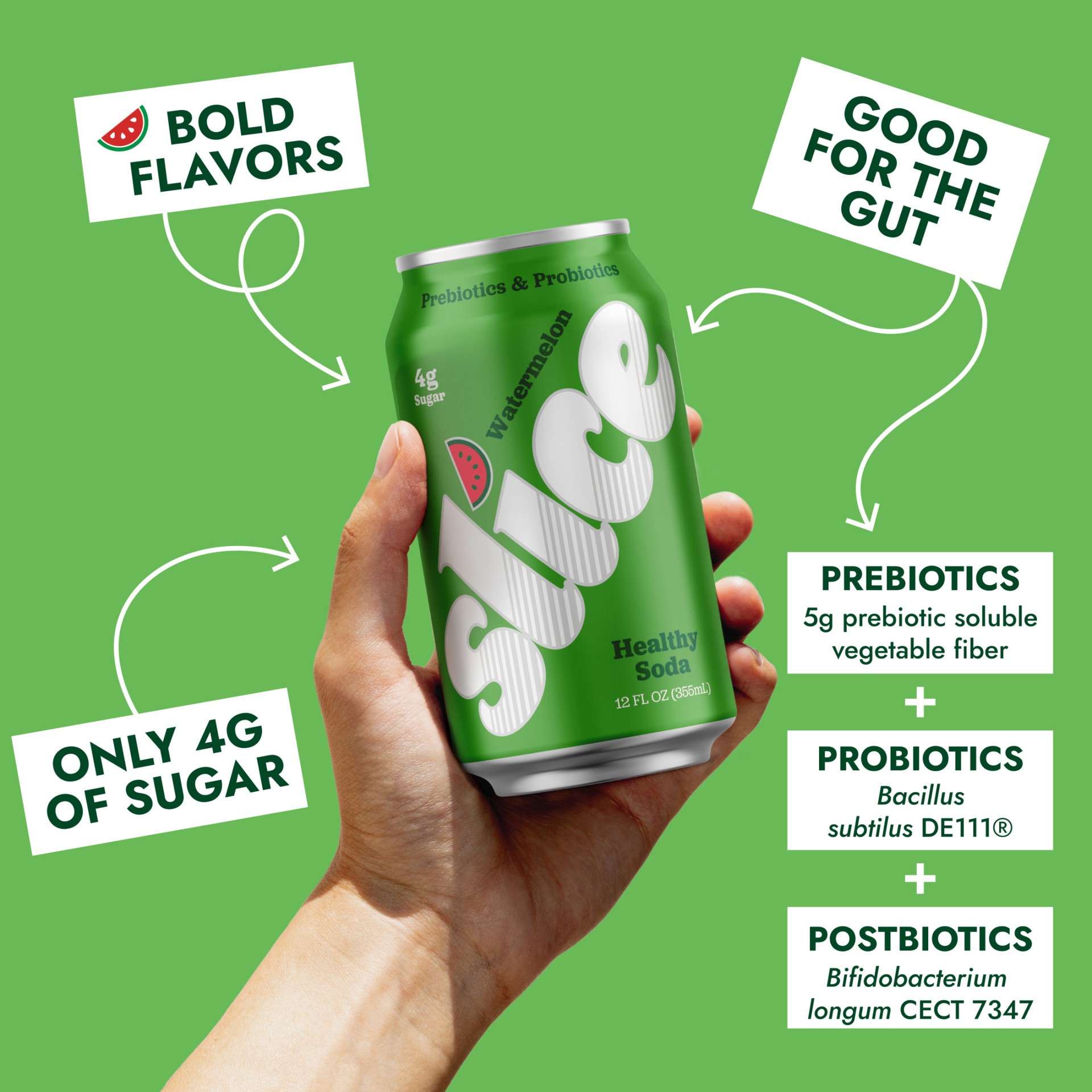 slide 7 of 9, Slice Watermelon Healthy Soda, 12 fl oz Can, 12 fl oz