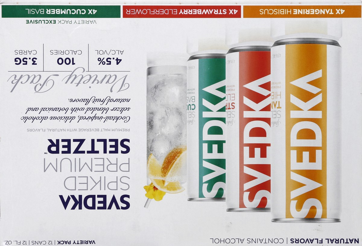 slide 2 of 6, SVEDKA Spiked Seltzer Flavored Malt Beverage, 12 ct; 12 fl oz
