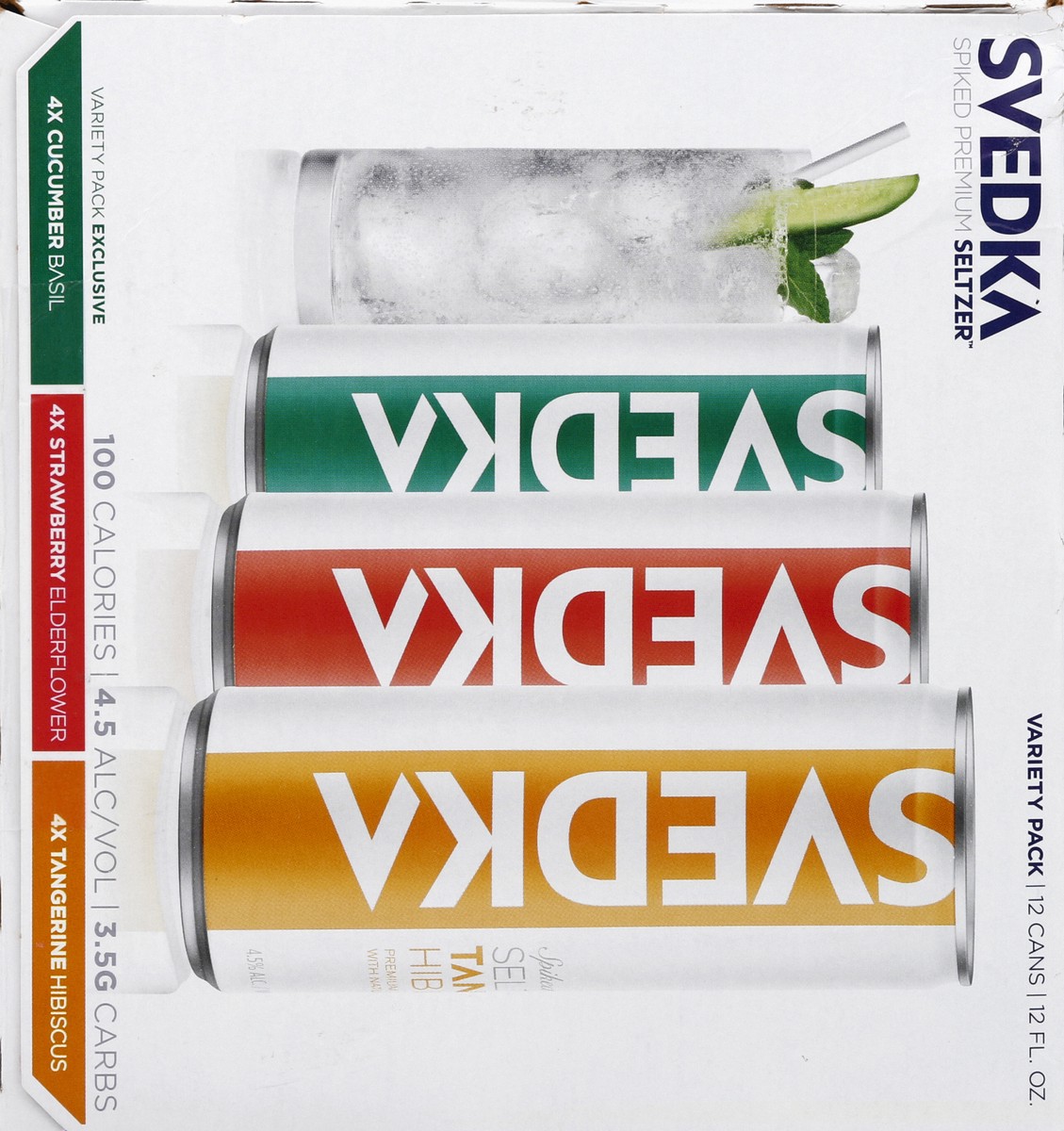 slide 3 of 6, SVEDKA Spiked Seltzer Flavored Malt Beverage, 12 ct; 12 fl oz