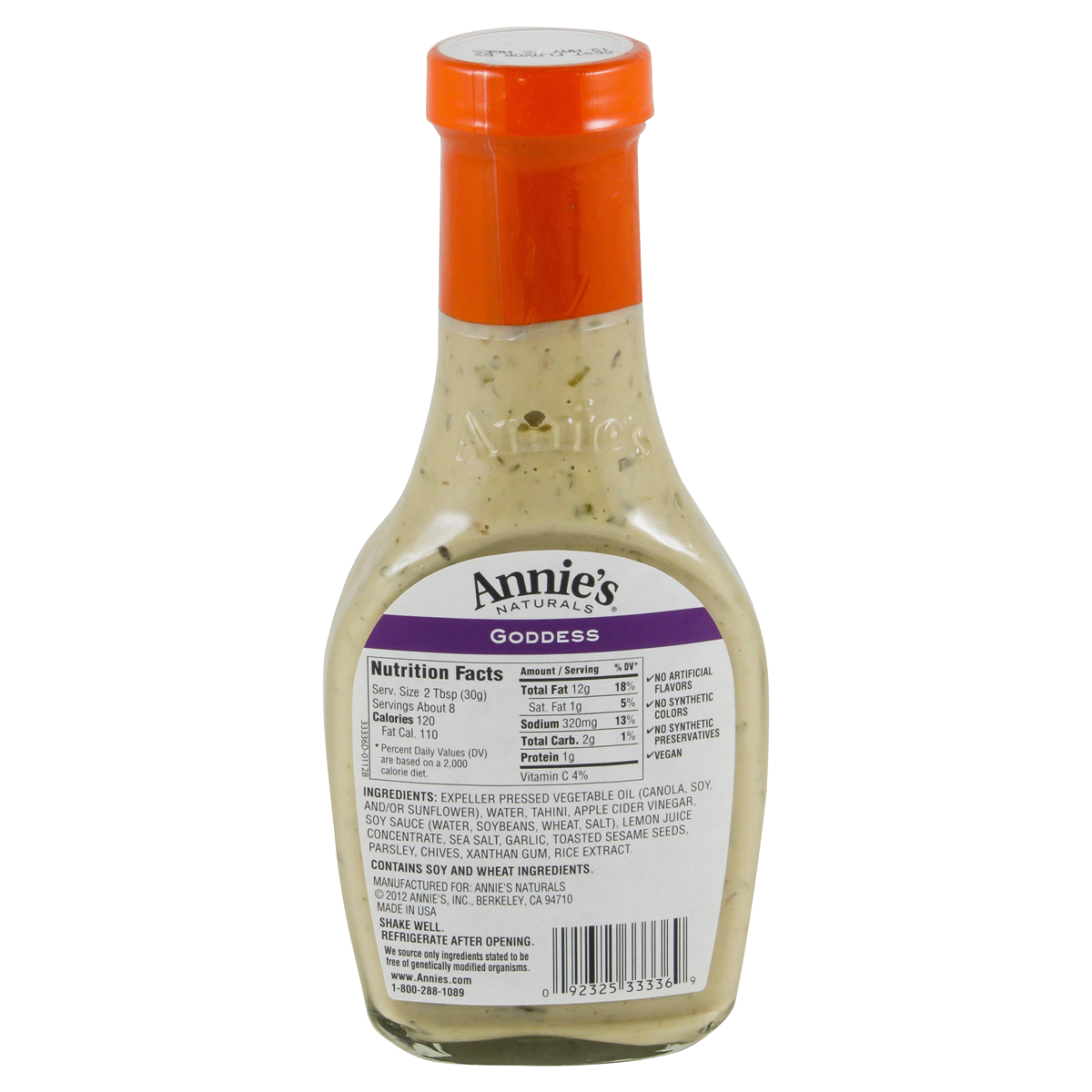 slide 2 of 4, Annie's Goddess Salad Dressing, Vegan, Non-GMO, 8 oz., 8 fl oz