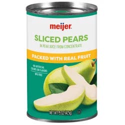 Meijer Pear Slices in 100% Juice - 15 oz