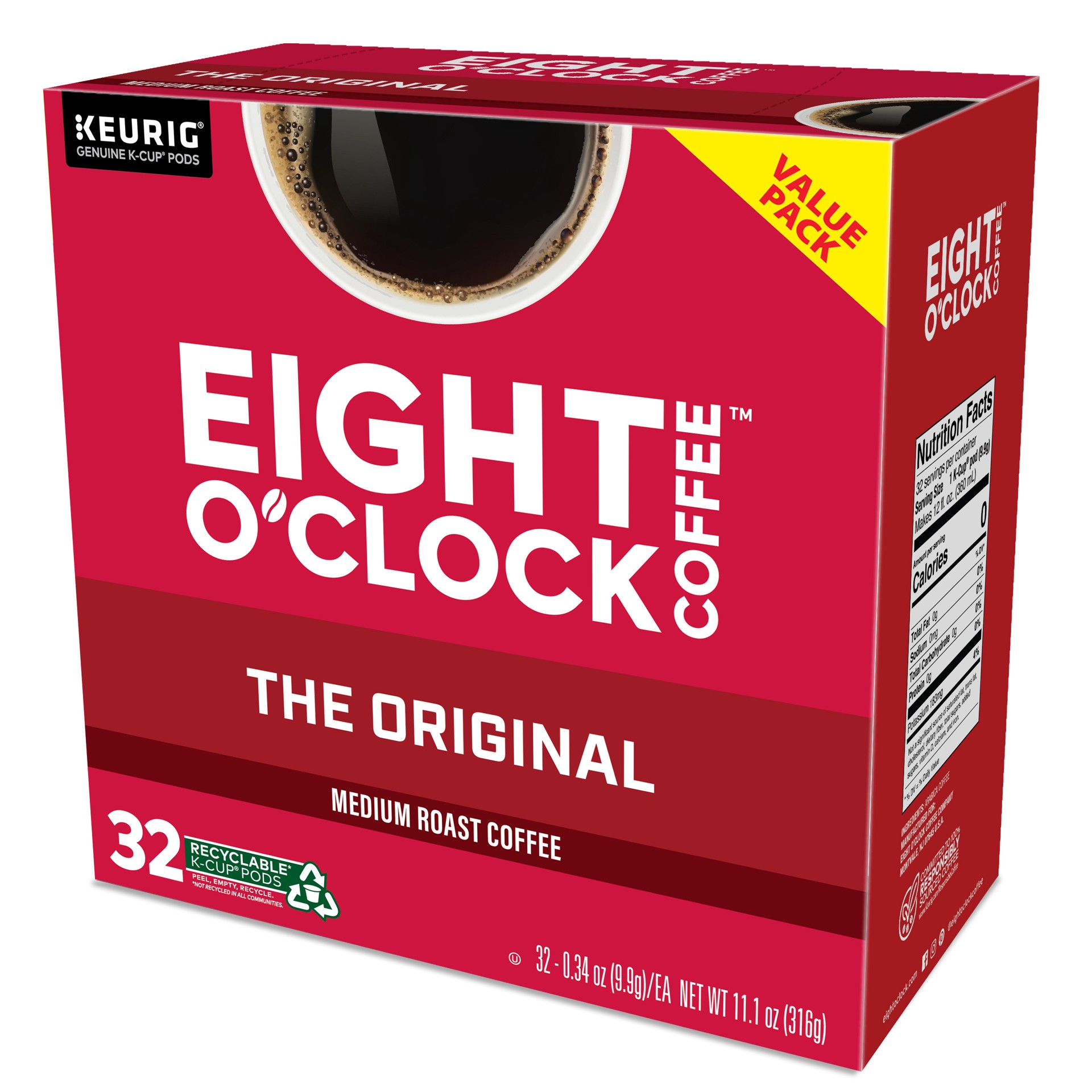 slide 2 of 5, Eight O'Clock Coffee The Original Medium Roast Pods - 32 ct, 32 ct