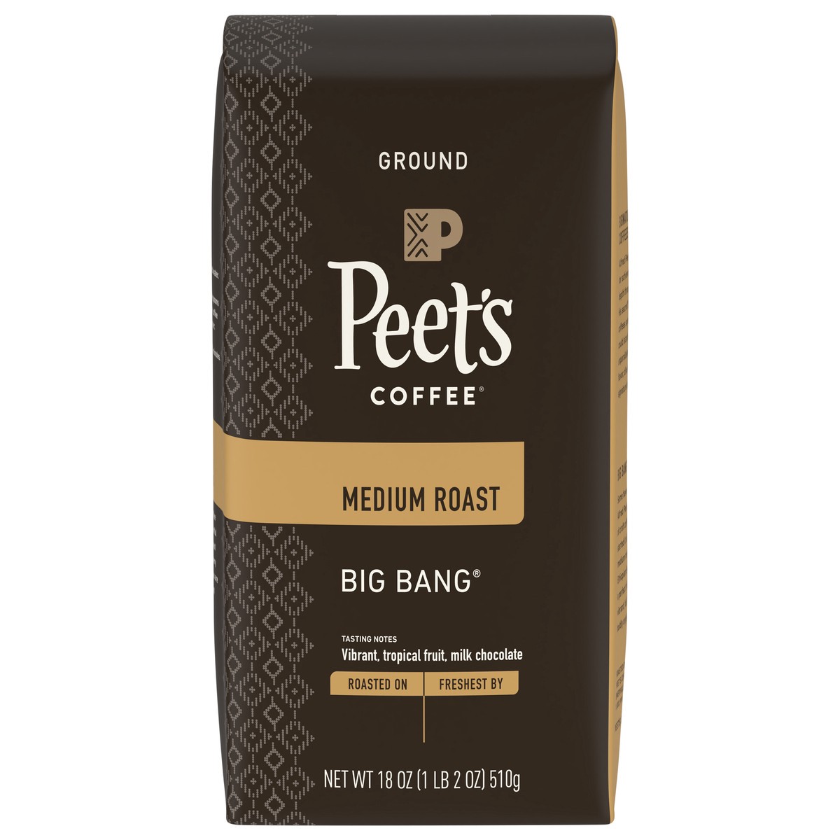 slide 1 of 9, Peet's Coffee Ground Medium Roast Big Bang Coffee 18 oz, 18 oz