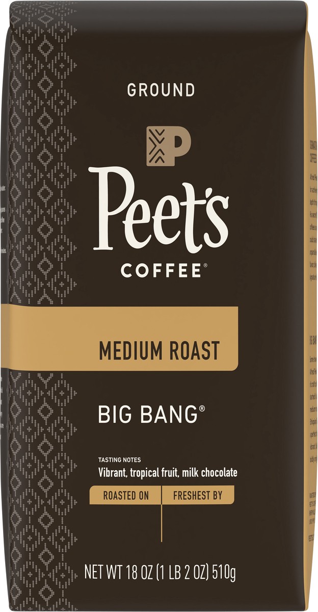 slide 5 of 9, Peet's Coffee Ground Medium Roast Big Bang Coffee 18 oz, 18 oz