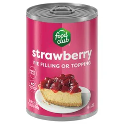 Food Club Strawberry Pie Filling or Topping 21 oz