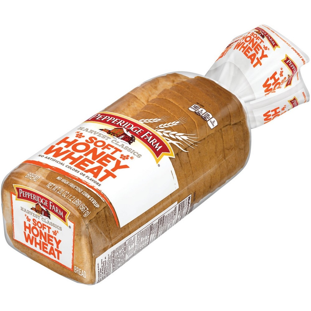 slide 5 of 6, Pepperidge Farm Bread, Soft, Honey Wheat, 20 oz