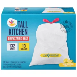 Giant Odor Control Lemon Tall Kitchen Drawstring Bags13 Gallon