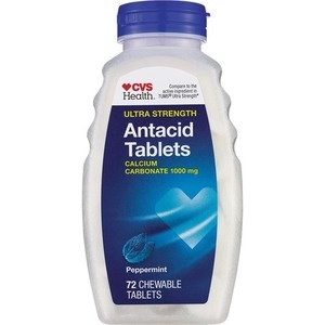 slide 1 of 1, CVS Health Antacid Tablets Chewable Peppermint, 72 ct; 1000 mg
