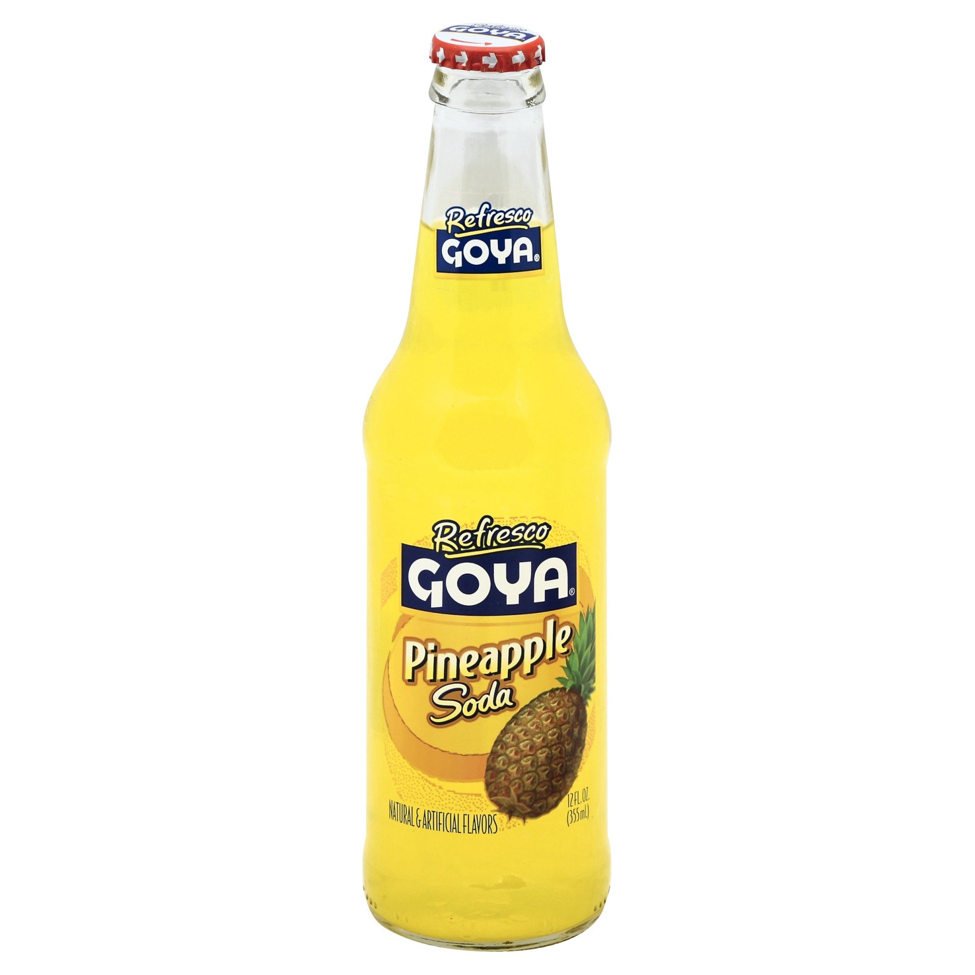 slide 1 of 4, Goya Refresco Pineapple Soda - 12 oz, 12 oz