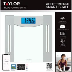 Taylor® Digital Bluetooth® Sync Glass Bath Scale