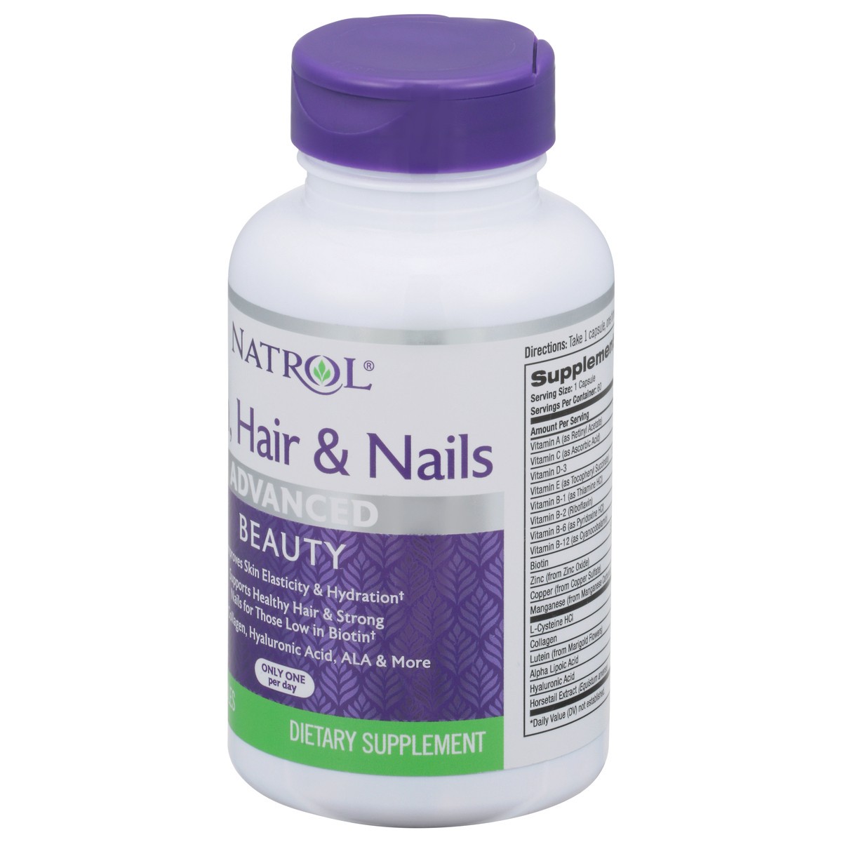 slide 14 of 14, Natrol Advanced Beauty Capsules Skin, Hair & Nails 60 ea, 60 ct