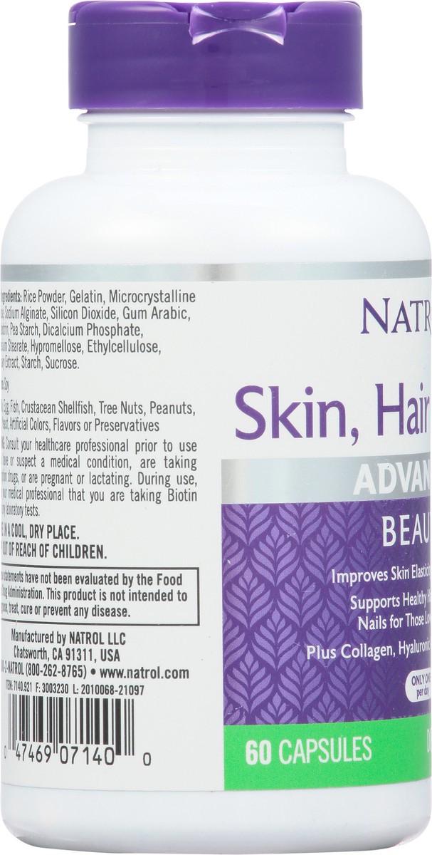 slide 7 of 14, Natrol Advanced Beauty Capsules Skin, Hair & Nails 60 ea, 60 ct