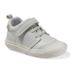 Lullaby Lane Boy's Prewalk Bubble Toe Shoes, White, Size 4