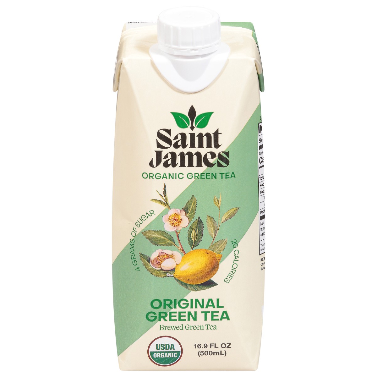 slide 6 of 14, Saint James Low Sugar Organic Brewed Original Green Tea 16 fl oz, 16 fl oz