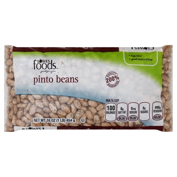 slide 1 of 1, Lowes Foods Dried Pinto Beans, 1 lb