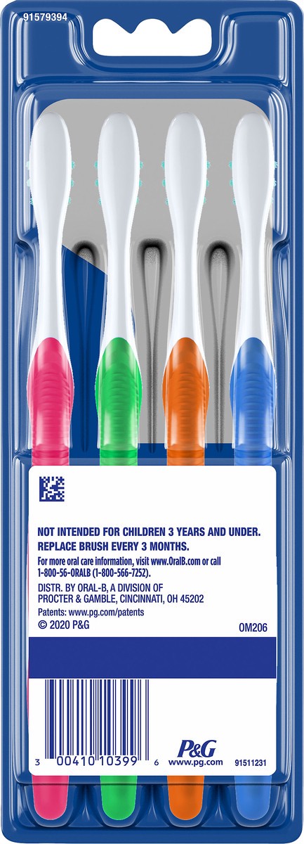 slide 2 of 3, Oral-B Bacteria Blast 4X Extra Value Pack Soft Toothbrushes 4 ea, 4 ct