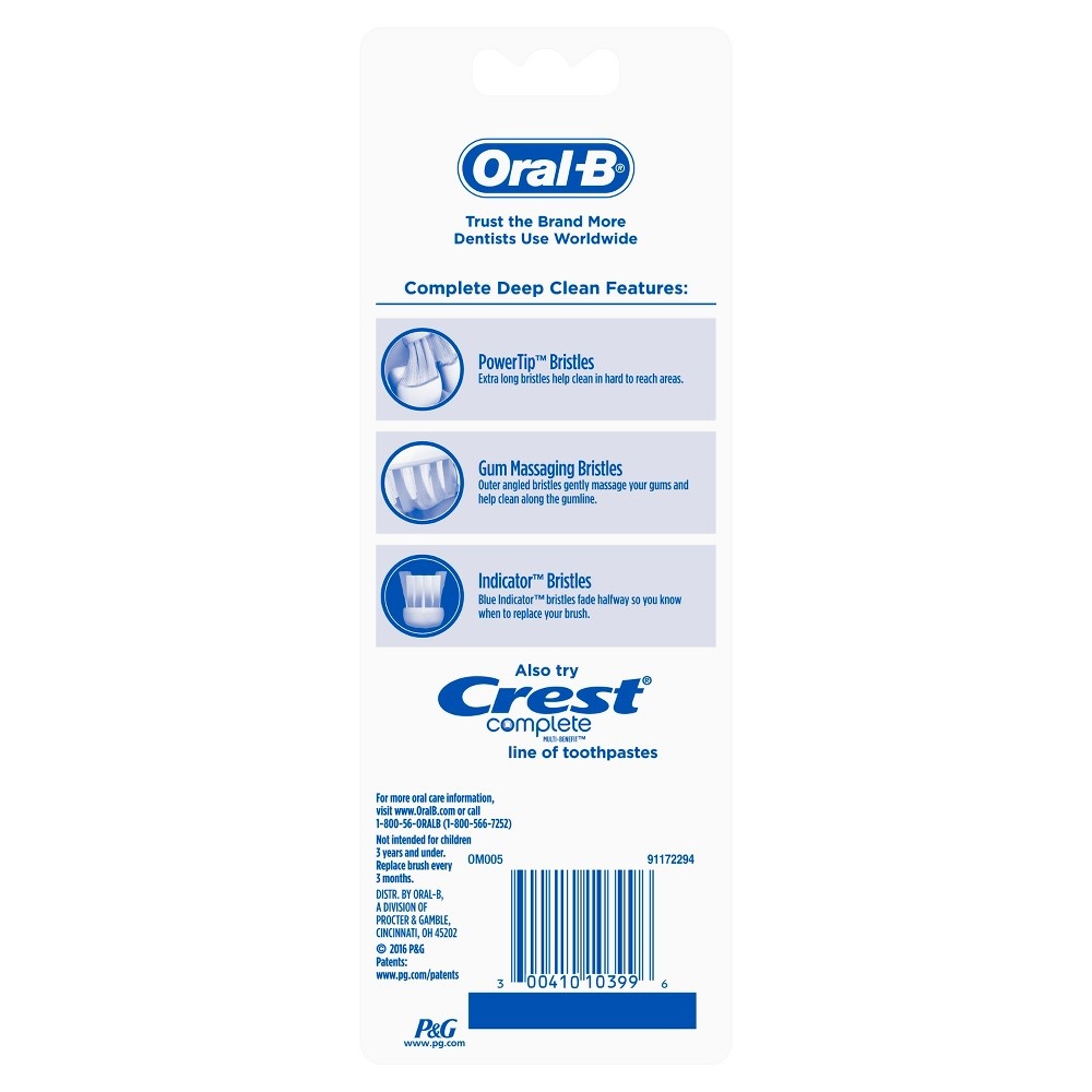 slide 4 of 5, Oral-B Complete Deep Clean Soft Bristle Manual Toothbrush, 4 ct