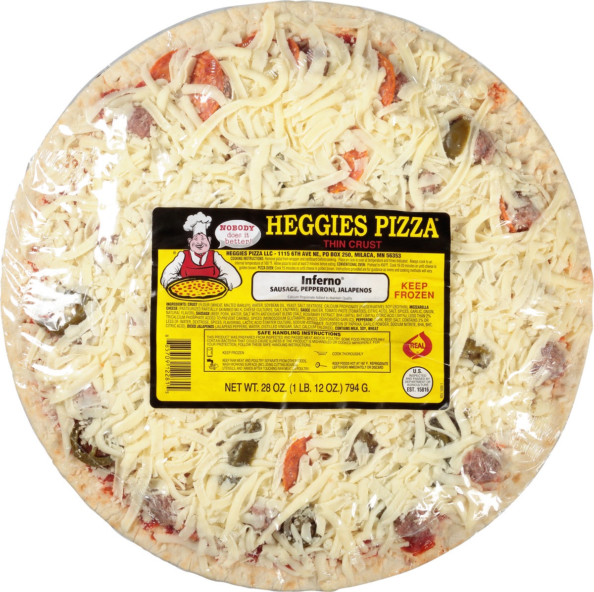 slide 6 of 9, Heggies Pizza, 28 oz