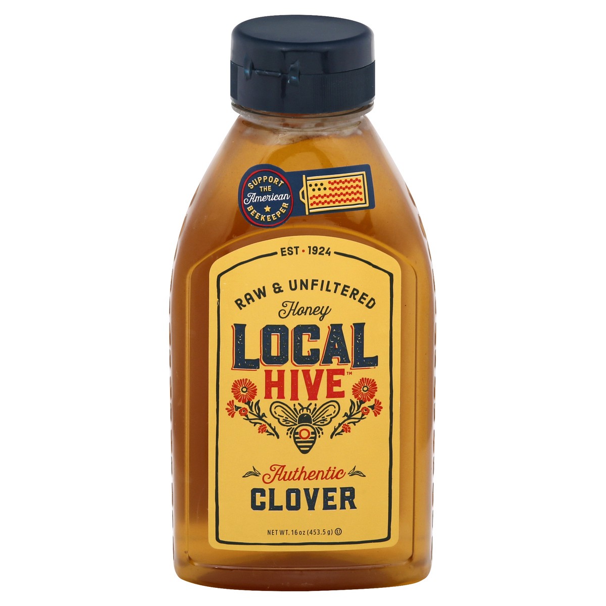 slide 1 of 1, L.R. Rice Raw & Unfiltered Clover Honey, 16 oz
