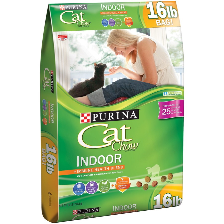 slide 2 of 9, Purina Cat Food, + Immune Health Blend, Adult, 16 lb