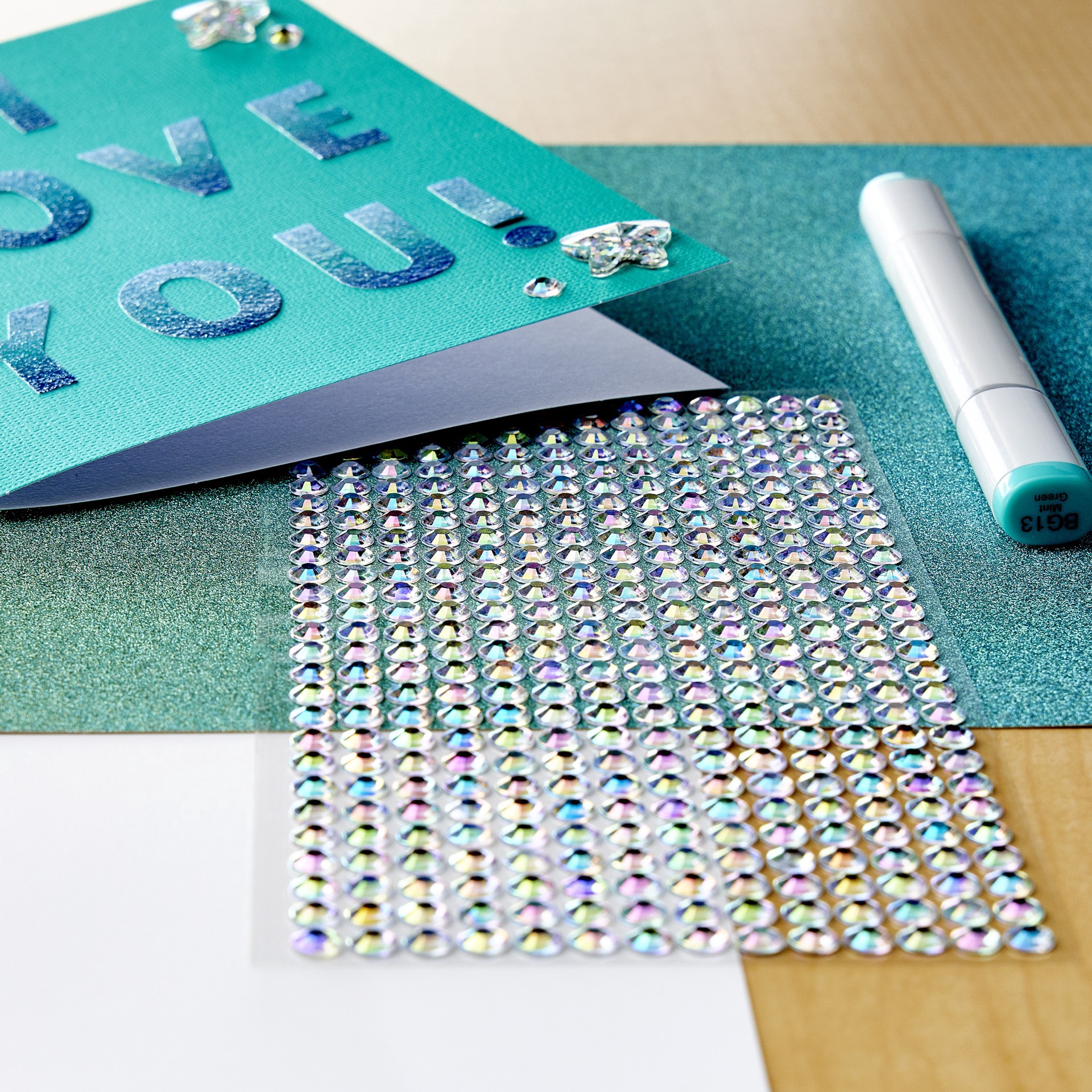 slide 2 of 3, Iridescent Stone Bling Stickers By Recollections, 6 mm