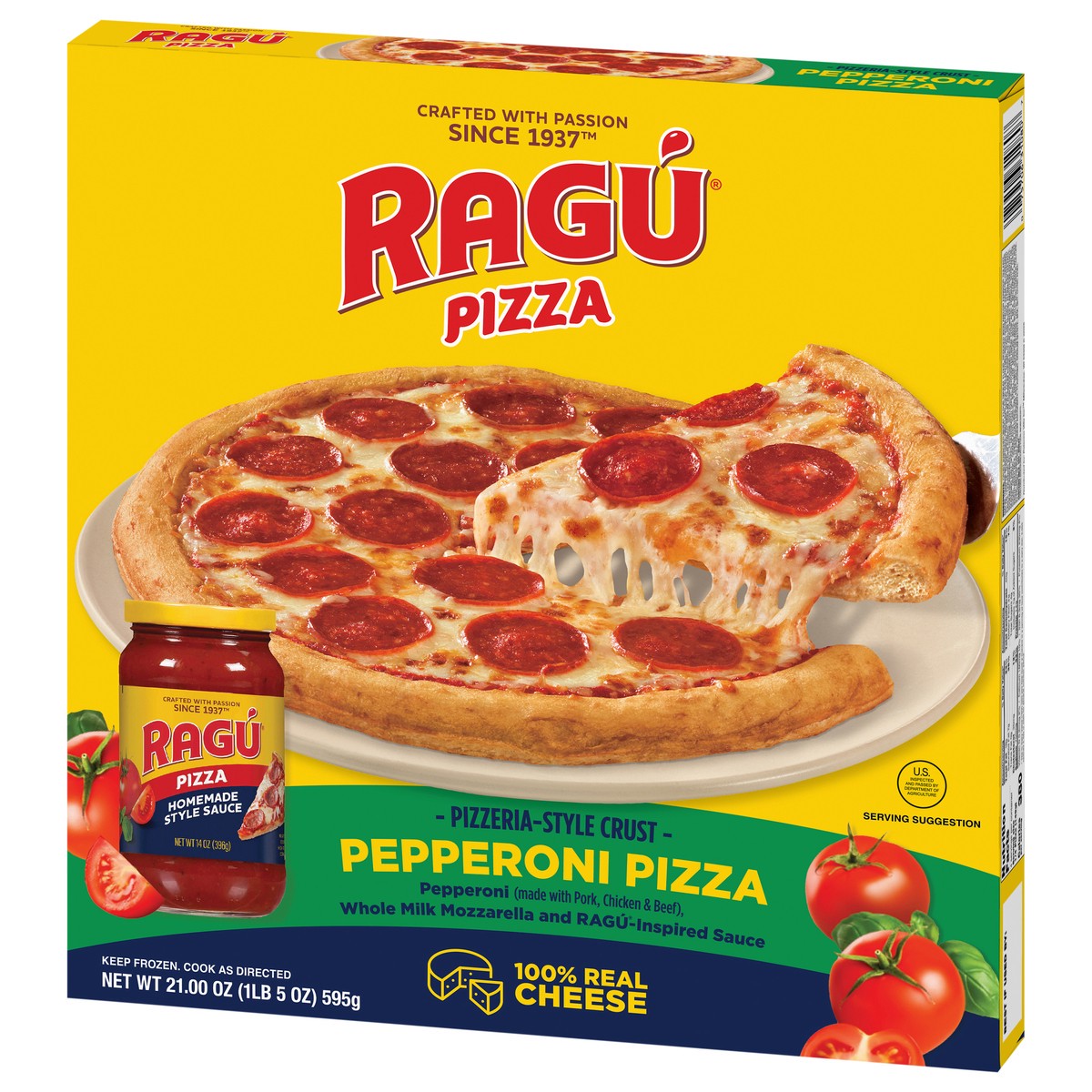 slide 13 of 13, Ragu Pizzeria-Style Crust Pepperoni Pizza 21.00 oz, 21 oz