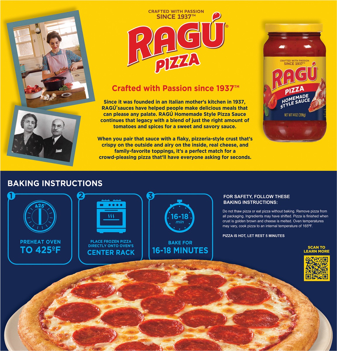 slide 6 of 13, Ragu Pizzeria-Style Crust Pepperoni Pizza 21.00 oz, 21 oz