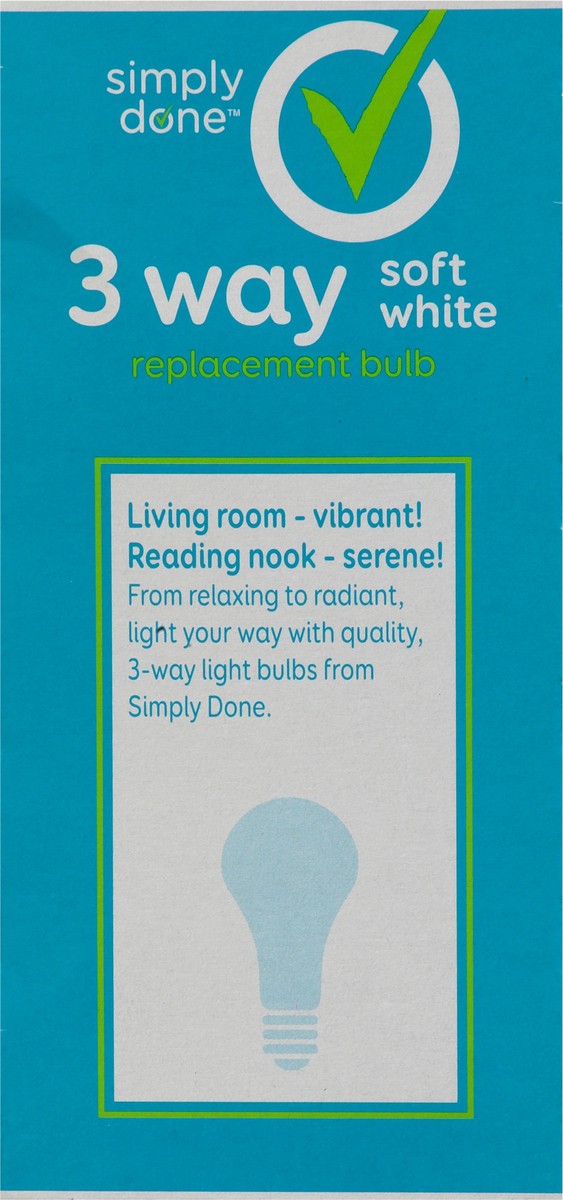 slide 4 of 9, Simply Done 50/100/150 Watts Soft White 3 Way Light Bulb 1 ea, 1 ea