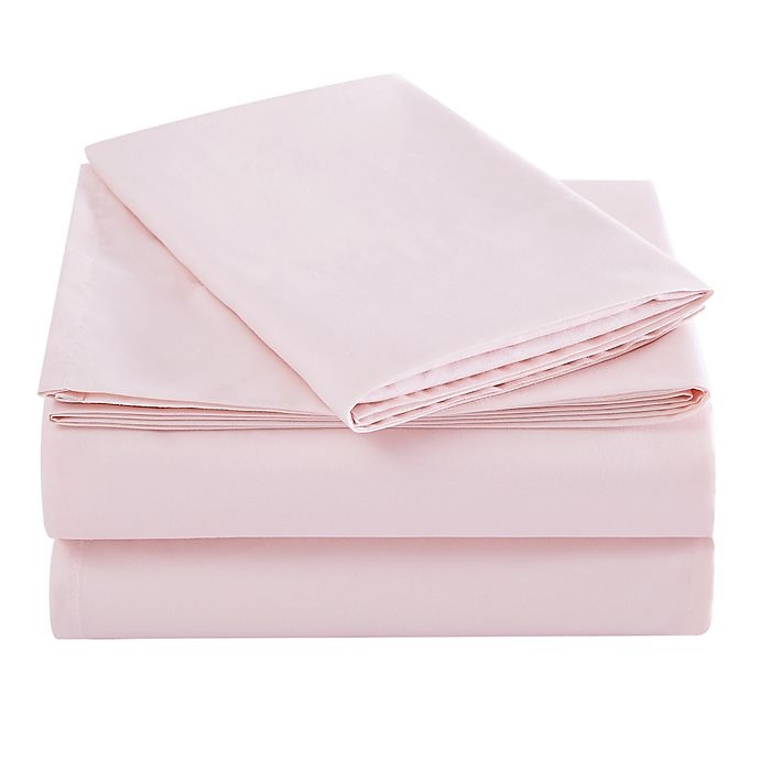 slide 3 of 4, Simply Essential Truly Soft Microfiber Twin Solid Sheet Set - Rosewater, 1 ct