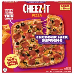 Palermo''s Cheez-It Thin Crust Cheddar Jack Supreme Pizza 19.9 oz