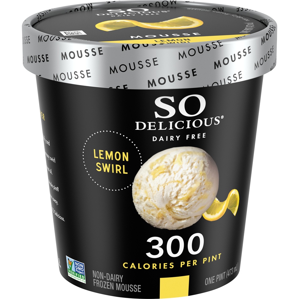 slide 4 of 8, So Delicious Dairy Free Lemon Swirl Frozen Mousse, 16 fl oz