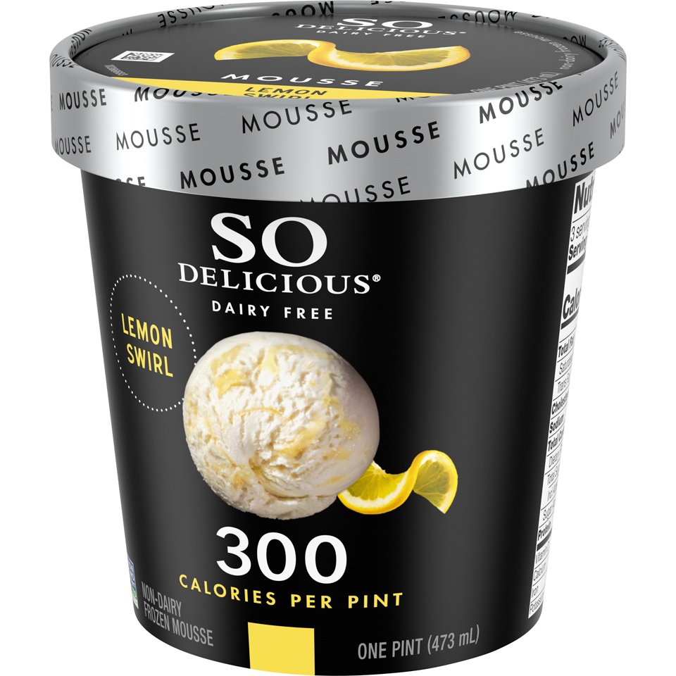 slide 5 of 8, So Delicious Dairy Free Lemon Swirl Frozen Mousse, 16 fl oz