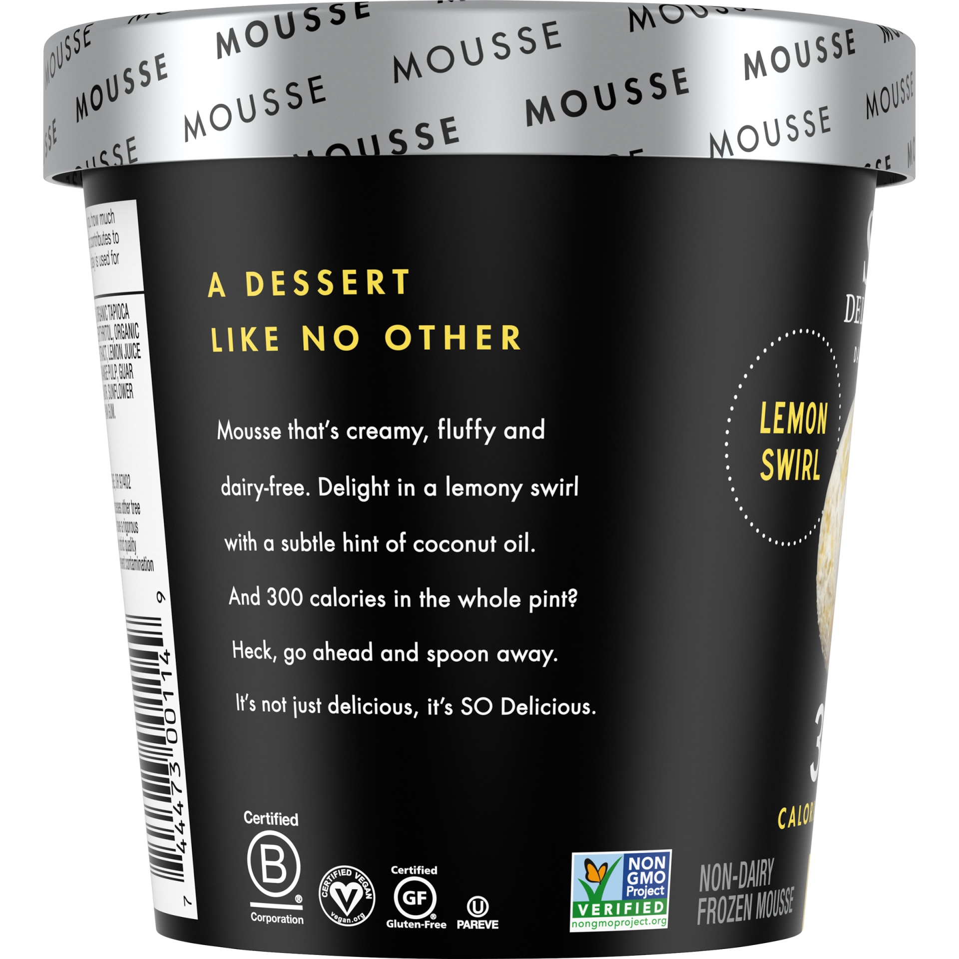 slide 3 of 8, So Delicious Dairy Free Lemon Swirl Frozen Mousse, 16 fl oz