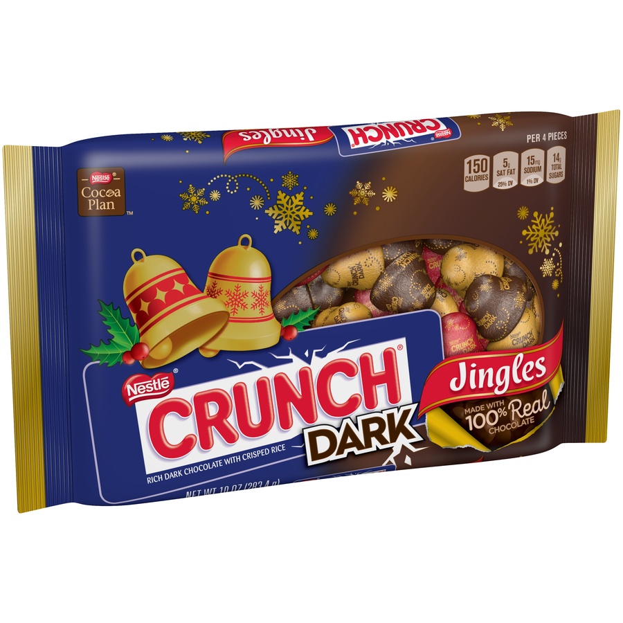 slide 2 of 8, Nestlé Crunch Dark Jingles, 10 oz