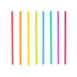 Kikkerland Bright Color Reusable Straws