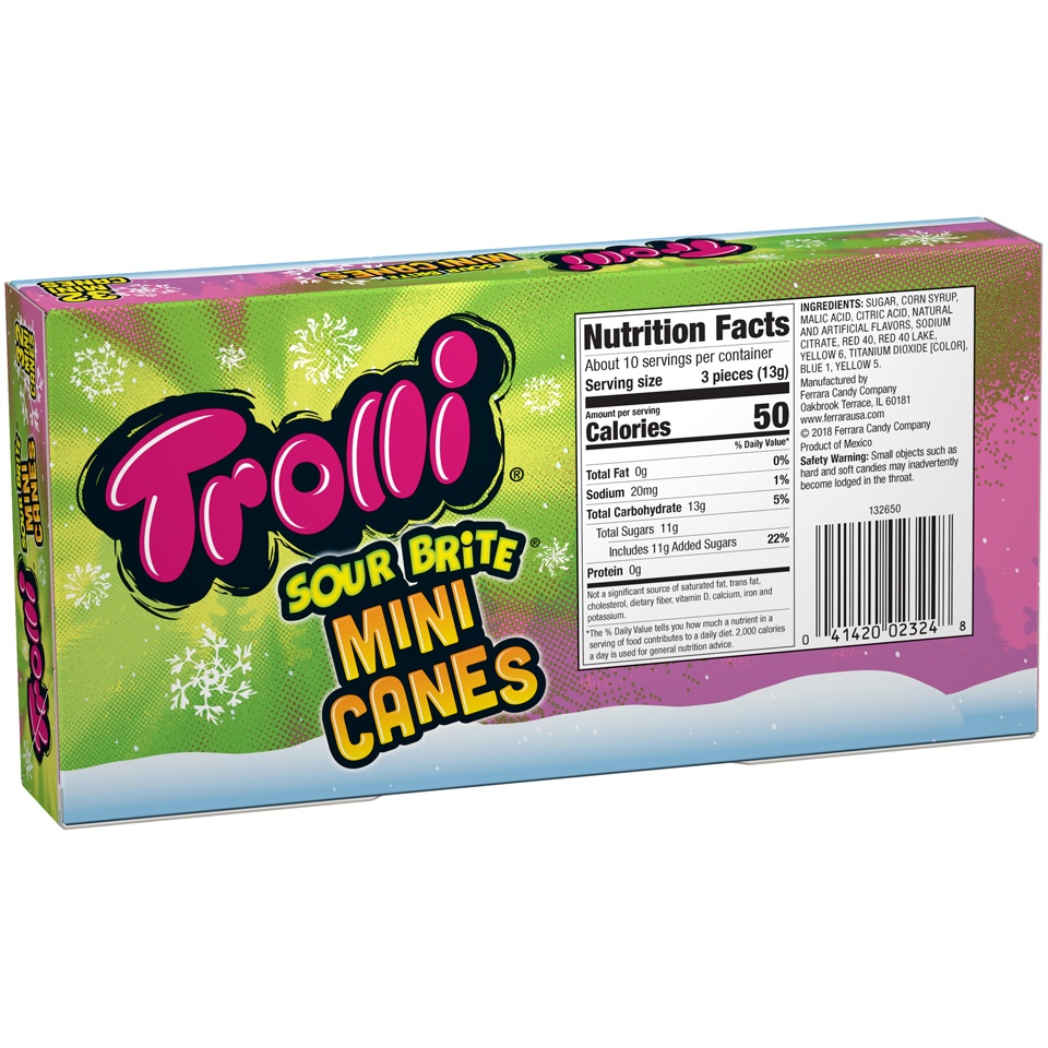 slide 2 of 2, Trolli Trli Sour Brite Mini Canes, 4.8 oz