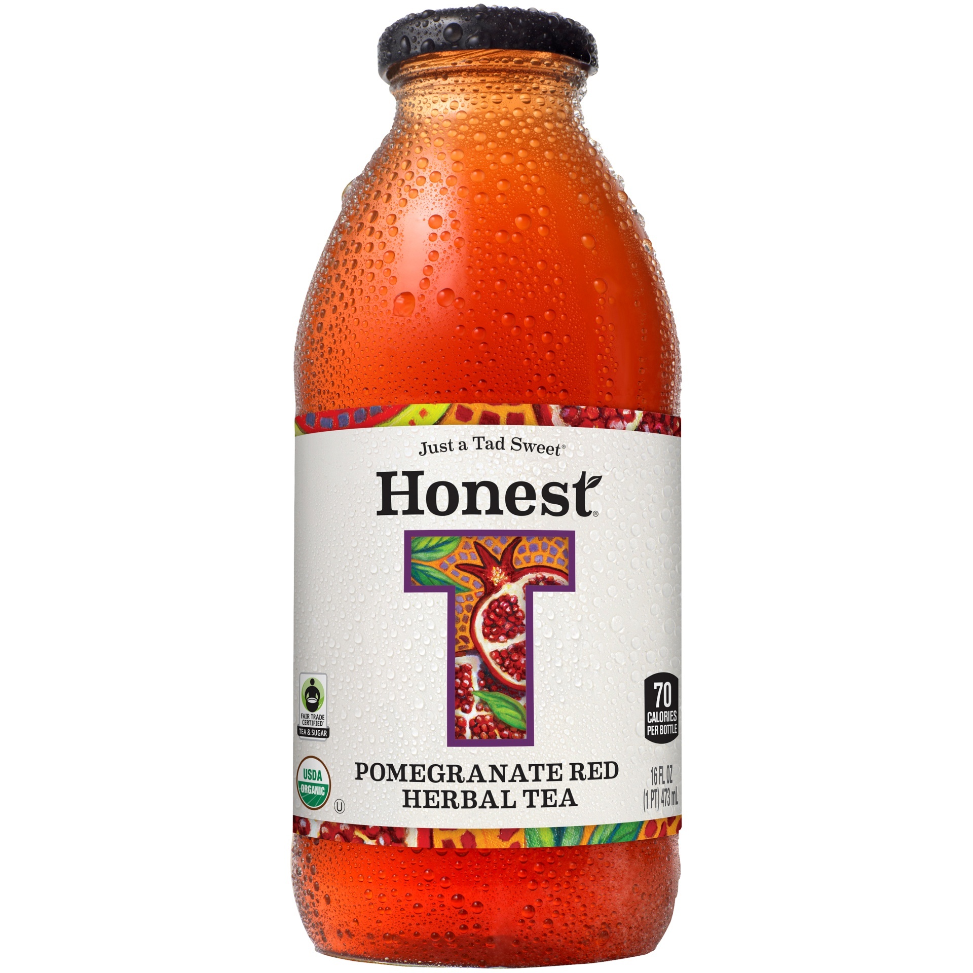 slide 1 of 1, Honest Tea Pomegranate Red Herbal Tea, 16 fl oz