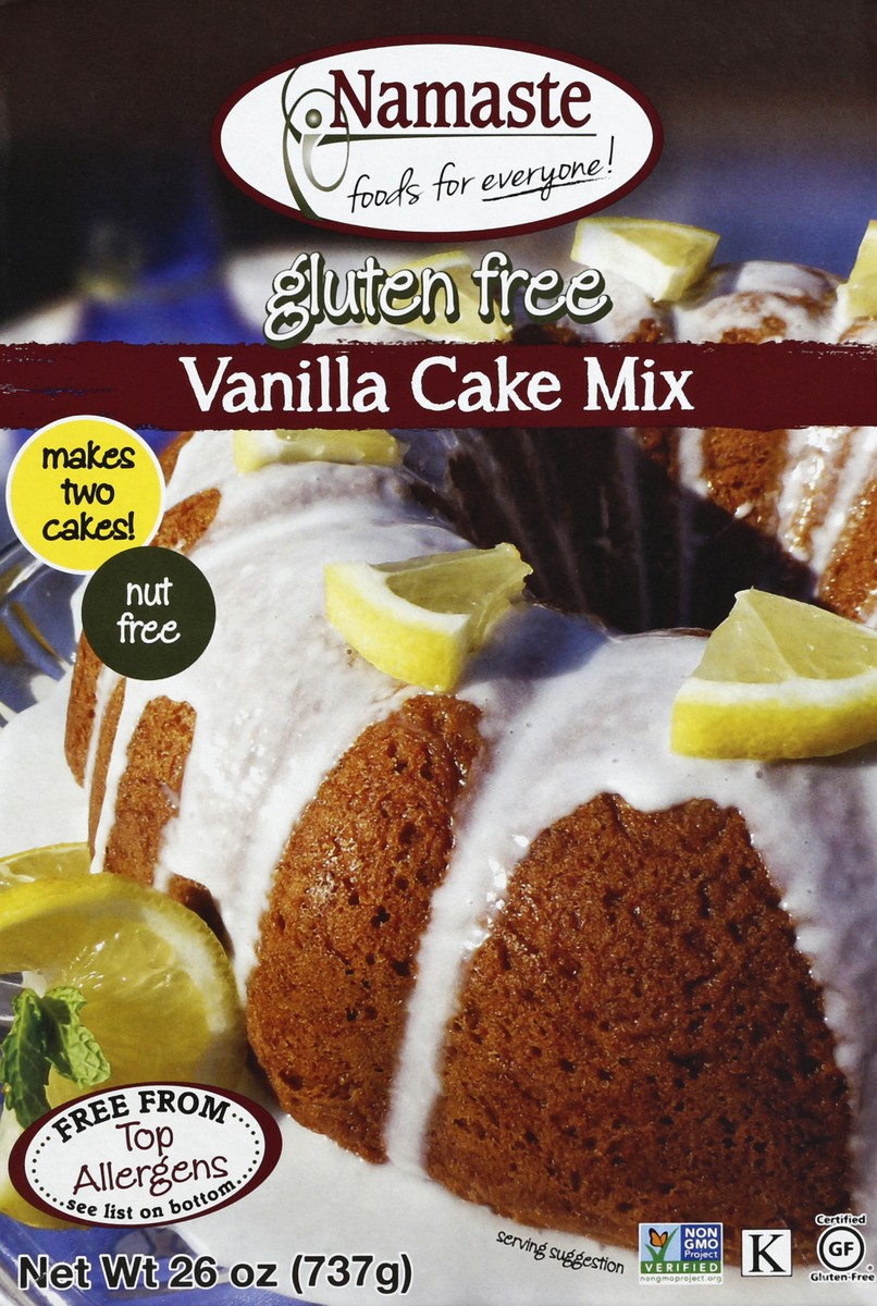 slide 4 of 4, Namaste Gluten Free Vanilla Cake Mix, 26 oz