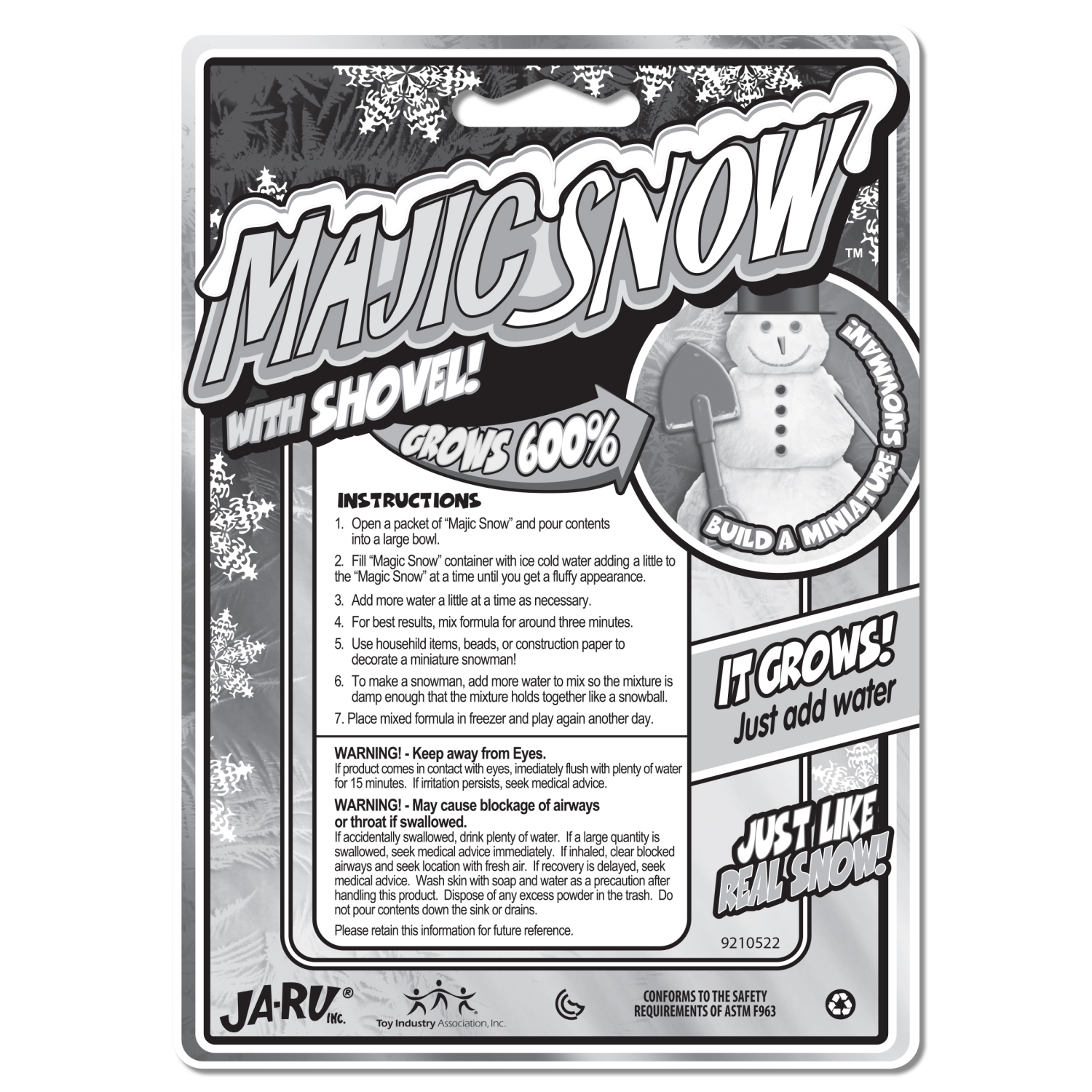 slide 2 of 3, Magic Snow with Shovel, 5 inx7 in