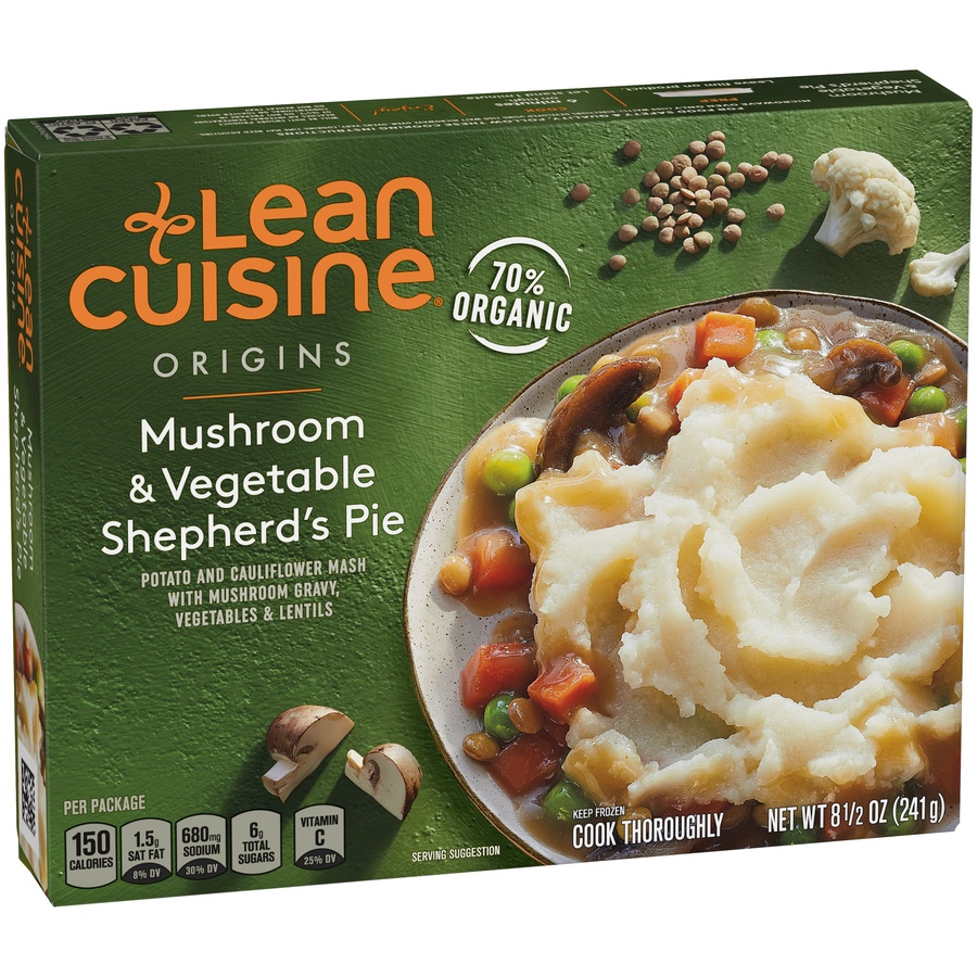 slide 3 of 8, Lean Cuisine Origins Mushroom & Vegetable Shepherd's Pie, 8.5 oz